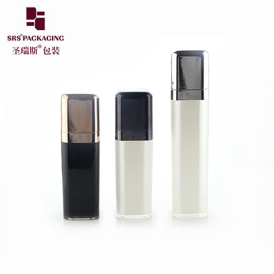 Buy 15ml 30ml 50ml plastic empty lotion skin care square airless pump bottle online manufacture