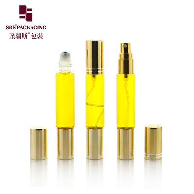 Buy BLPD-10ml Gold Lid Empty Double Head Design Roller And Spray Bottle For Perfume online manufacture