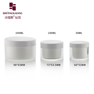 Buy 50ml 100ml 240ml Clear Acrylic Plastic Replaceable Jar Empty Wholesale Cream Jars online manufacture