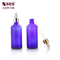 Big Size Perfume Round Boston Shape Blue Glass Dropper Bottle 100ml supplier
