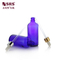 Big Size Perfume Round Boston Shape Blue Glass Dropper Bottle 100ml supplier