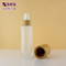 Luxury Empty Frosted Sprayer Fine Mist Bamboo Shoulder 100ml Fragrance Bottle Glass supplier