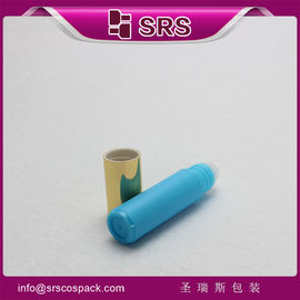 SRS pocket size plastic bottle with roll on sealing type eye cream 5ml sample packaging supplier