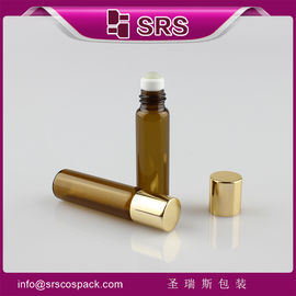 Shengruisi packaging BLP-5ml amber glass roll on bottle with aluminum cap supplier