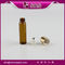 SRS empty round 5ml amber roll on perfum glass bottle wholesale for personal care products supplier