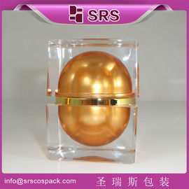 SRS 2015 new products square acrylic plastic cosmetics empty painting jar for facial cream supplier