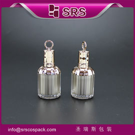 SRS hot sale empty 8ml plastic birdcage shape nail gel bottle with cap and brush supplier