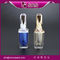 SRS wholesale luxury empty square 8ml plastic nail polish bottle with golden brush cap supplier