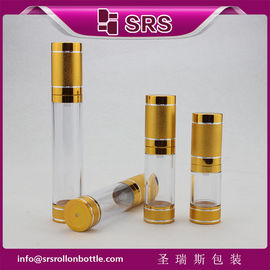 A022 high quality lotion bottle ,gold aluminum airless bottle supplier