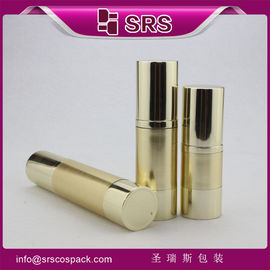 China factory manufacturing A022 15ml 30ml 50ml gold airless pump bottle supplier