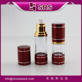 China supplier manufacturing red aluminum airless bottle for serum supplier