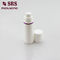 A024 white bottle and white cap with silver line PP airless bottle for serum lotion supplier