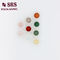round small colorful semi-precious stones roller ball plastic holder with ball for rollon bottle supplier