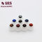 round small colorful semi-precious stones roller ball plastic holder with ball for rollon bottle supplier