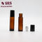 10ml transparent amber brown glass roller ball empty essential oil massage bottle supplier