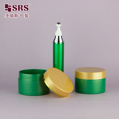 Luxury PP Plastic Cosmetic Packaging Set Roller Bottle And Jar Containers For Creams supplier