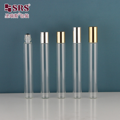 12ml Empty Transparent Glass Perfume Bottles Essential Oil Bottle Roller Ball