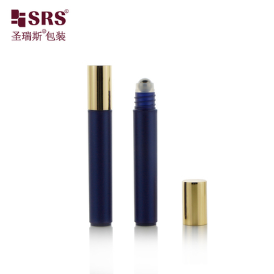 8ml Cylinder Plastic PP Recyclable Aluminum Cap Steel Ball Massage Eye Cream Roll On Bottle