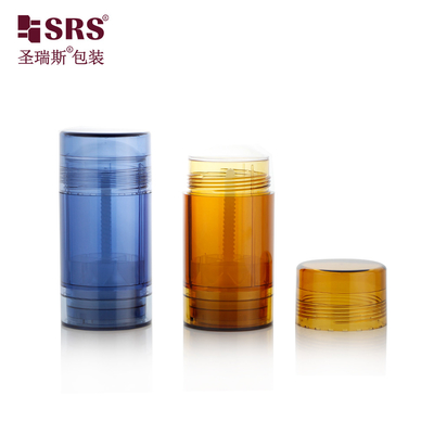 Round Shape Customization Injection Color Plastic PP Deodorant Stick Container 75g