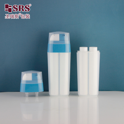30ML Double Tube PP PCR Recycled Lotion Serum Gel Skincare Airless Cosmetic Bottle 20ml