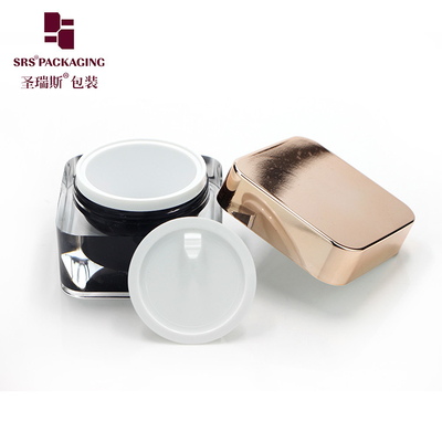 Cosmetic Packaging Luxury Customization Facial Cream Container Square Jar Acrylic