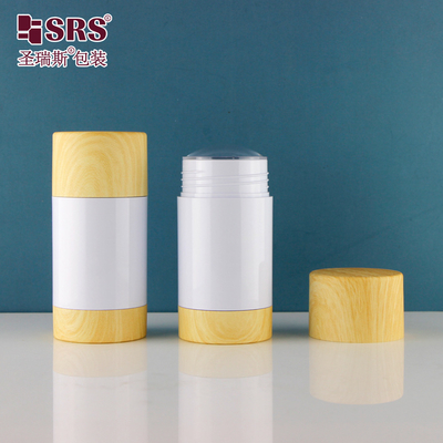 Round Shape Custom Color Plastic Stick Bottle Twist Up 50ml Deodorant Container