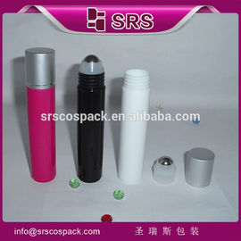 SRS Manufacturers hot sale cheap 35ml plastic recycled roll on bottle with aluminum cap