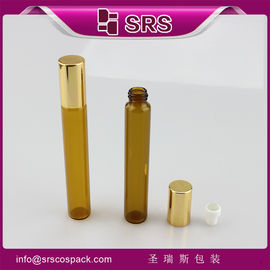 SRS wholesale amber 10ml glass roller ball bottle for essential oil use with good quality