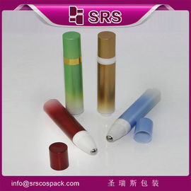 SRS packaging no leakage plastic airless roll on bottle with press button for eye cream