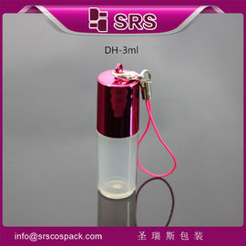 SRS free sample 3ml metalized cap with hook for small plastic roll on pocket size bottle