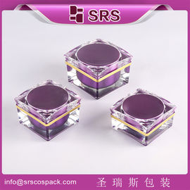 Shengruisi packaging J052-15ml 30ml 50ml square acrylic cream jar