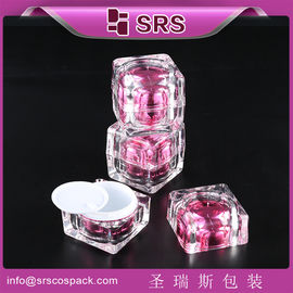 high quality square shape acrylic jar for cream supplier