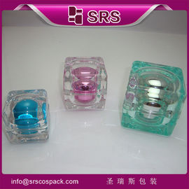 SRS manufacture metalized inner jar Square out Shape acrylic Cream packaging For Skin Care