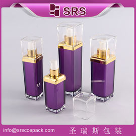 SRS Manufacturer wholesale acrylic square shape empty pump container with transparent lid