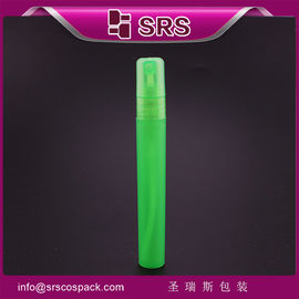 SRS wholesale nature color Round 10ML plastic perfume small container with pump sprayer