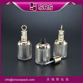 SRS hot sale empty 8ml plastic birdcage shape nail gel bottle with cap and brush