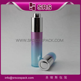 airless pump lotion bottle with gradient color ,high quality bottle cosmetic