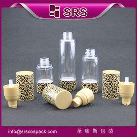 Plastic airless cosmetic bottle,15ml 30ml 50ml luxury cosmetic bottle