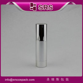 silver round airless skincare cream bottle,high quality lotion airless bottle