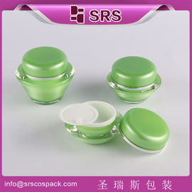 green painting color empty jar for snail cream