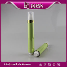 AY-15ml metalized color airless plastic roll on bottle professional manufacturer