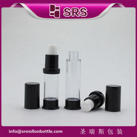 A0214 injection black color cosmetic packaging,airless pump bottle on sale