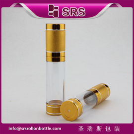 A022 high quality lotion bottle ,gold aluminum airless bottle