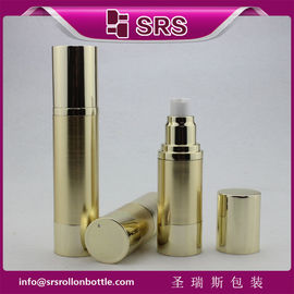 China factory manufacturing A022 15ml 30ml 50ml gold airless pump bottle