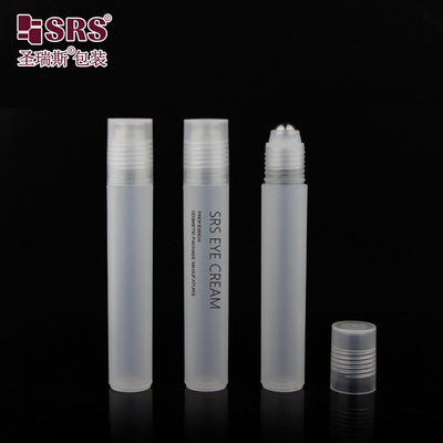 Round Clear Matte Glossy PP PCR Plastic Roller Steel Ball Massage Roll On Bottle 15ml