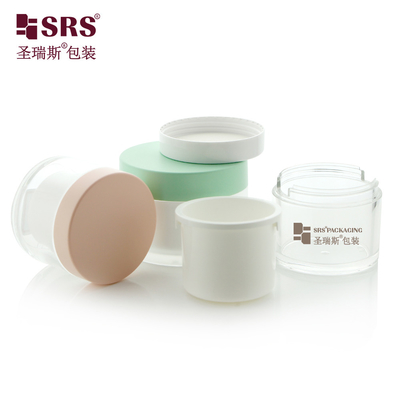 50g 100g 240g Empty Replaceable Plastic Transparent Acrylic Container Cream Luxury Cosmetic Jar