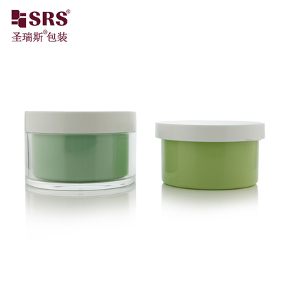 Plastic Empty Skincare Facial Gel Packaging 50ml 100ml 120ml Luxury Double Wall Cream Jar Cosmetic