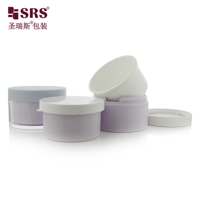 Unique Round Plastic Cosmetic Packaging Containers 50ml 100ml 240ml Empty Containers For Body Scrub Jar