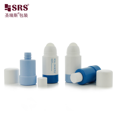 PP PCR Recycled Material Replaceable Style Roller Deodorant Gel Roll On Plastic Bottle 50ml