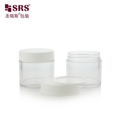 15g 30g 50g 70g 80g 100g Round Shape Custom Color Facial Cream Jars PET Jar With Plastic Lid